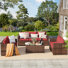 Azoriah 7-Person Wicker Outdoor Seating Group with Storage