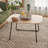 Modern Coffee Table - Minimalist Oak Veneer Top with Carbon Steel Legs, Small Space Living Room & Apartment Essential, Internet Famous Home Decor-1480546560