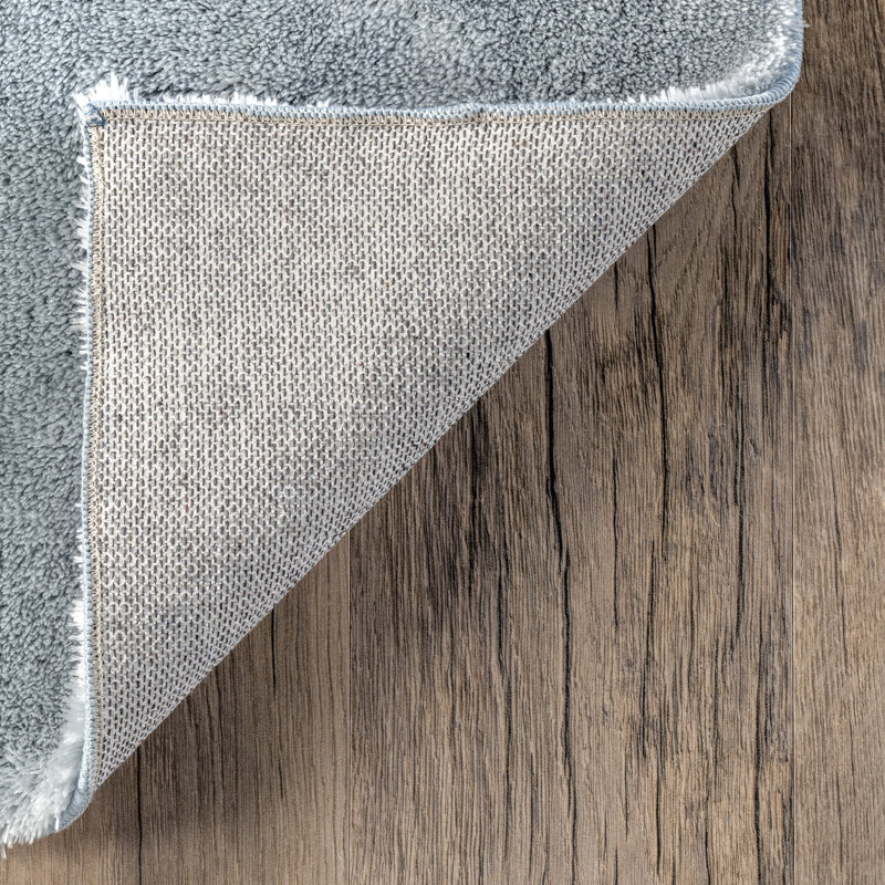 Tapis de couloir à poils longs lavable en machine Loni, Tapis de couloir 2 pi 6 po x 6 pi