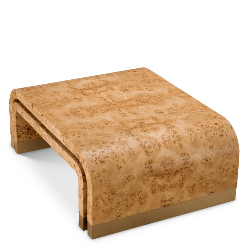 Coffee Table Quinton Light Brown Mappa Burl Veneer