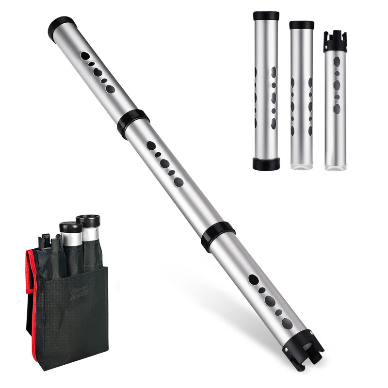 YUNIC récupérateur de balles de golf en aluminium 3 pièces avec sac de rangement, ramasseur de balles de golf portable pour terrain de golf et terrain d'exercice