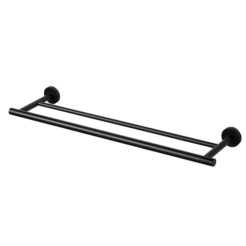 Double barre à serviettes en acier inoxydable SUS 304, porte-serviettes mural pour salle de bain, H 2 po x l 24 po x P 6,1 po