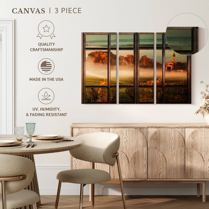 Alvord Window To Vineyard Mist, 28" H x 45" W
