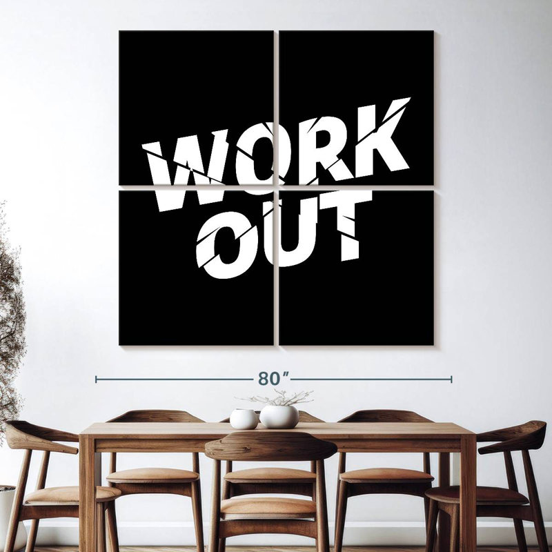 Kema Workout Typography, 74" H x 74" W