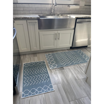 Malaikha Chevron Non-Skid Kitchen Mat