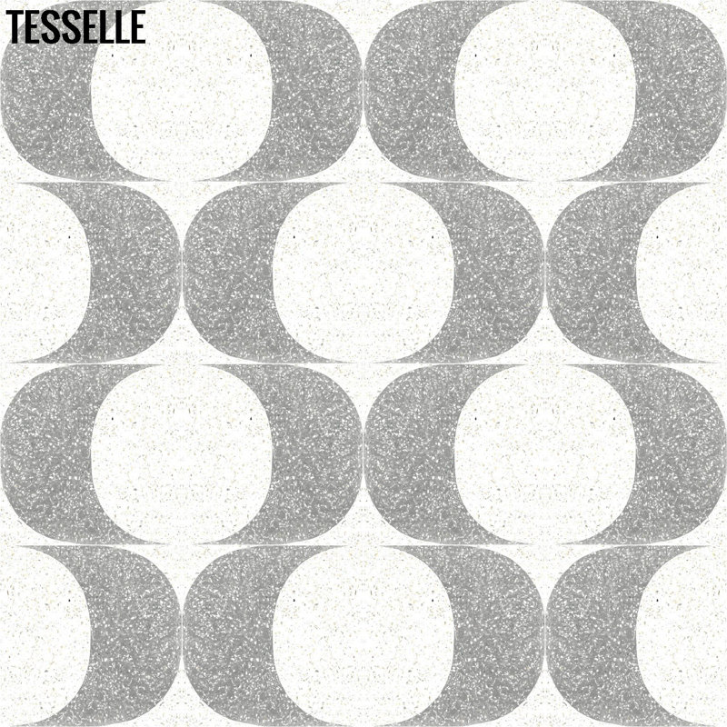 Copacabana 8" x 8" Cement Patterned/Concrete Look Wall & Floor Tile, Silveria