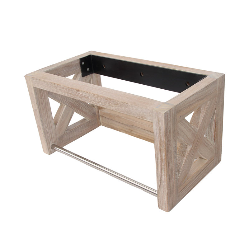Modena 15.5'' Single Bathroom Vanity Base Only, Teak White