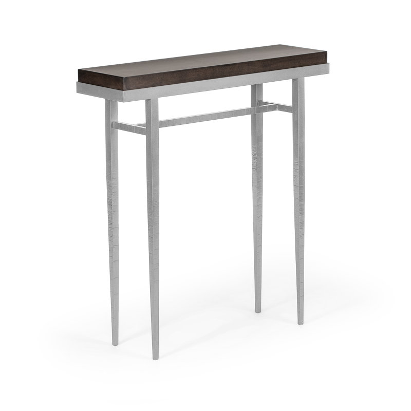 Wick Console Table, Vintage Platinum, 32" H x  30" W x 8.5" D, Espresso