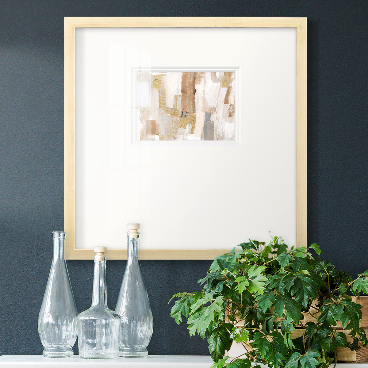Gold Quartz I Painting, 17" H x 17" W x 1.25" D