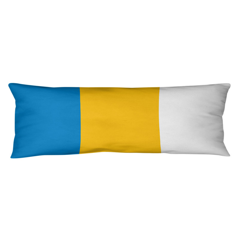 Stripes Medium Polyester/Polyfill Body Pillow, Addington Football, Blue/Yellow/White