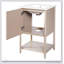 Meuble-lavabo de style français de 20 pouces avec lavabo en céramique, porte à fermeture douce et grand espace de rangement pour les petits espaces