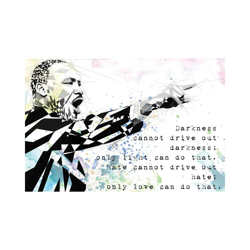 «Martin Luther King» par Katia Skye, impression sur toile tendue, H 12 po x l 18 po x 1,5 po
