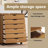 Ladehe MOSS 6-Drawer Chest with Wheels, Solid Pinewood-614696112