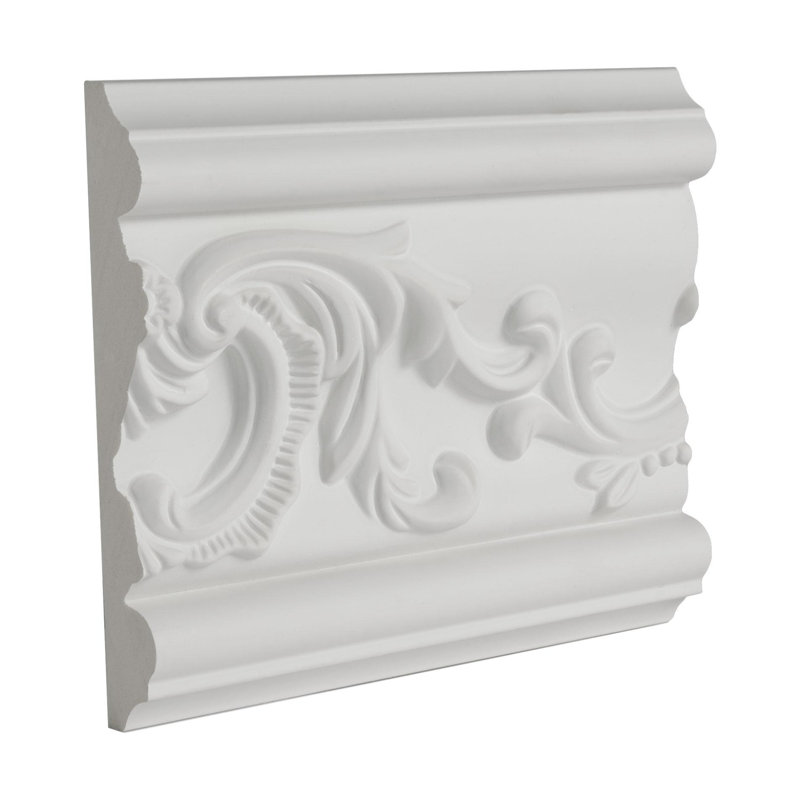 Moulure à panneau floral en polyuréthane 7/8 po x 5-1 / 8 po x 6 po