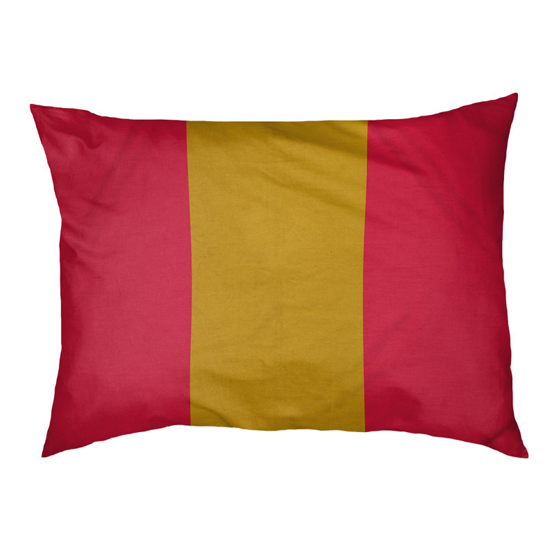 Coussin pour chien hockey Las Vegas, Petit (l 28 po x P 18 po x H 9,5 po), Rouge / doré / rouge