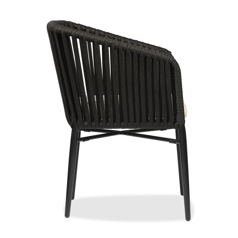 Real Flame Bodhi 2 Piece Outdoor Patio Dining Chair Set With Sunbrella Cushions In Play Oat Fabric