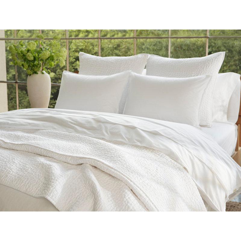 Crinkled Pillowcase, King Pillowcase, Alpine White