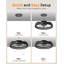 Ventilateur de plafond intelligent de 19 po avec éclairage Lumary, ventilateur de plafond encastré à profil bas, CCT + RVBAI + veilleuse, application / voix / télécommande (noir)-1117440051