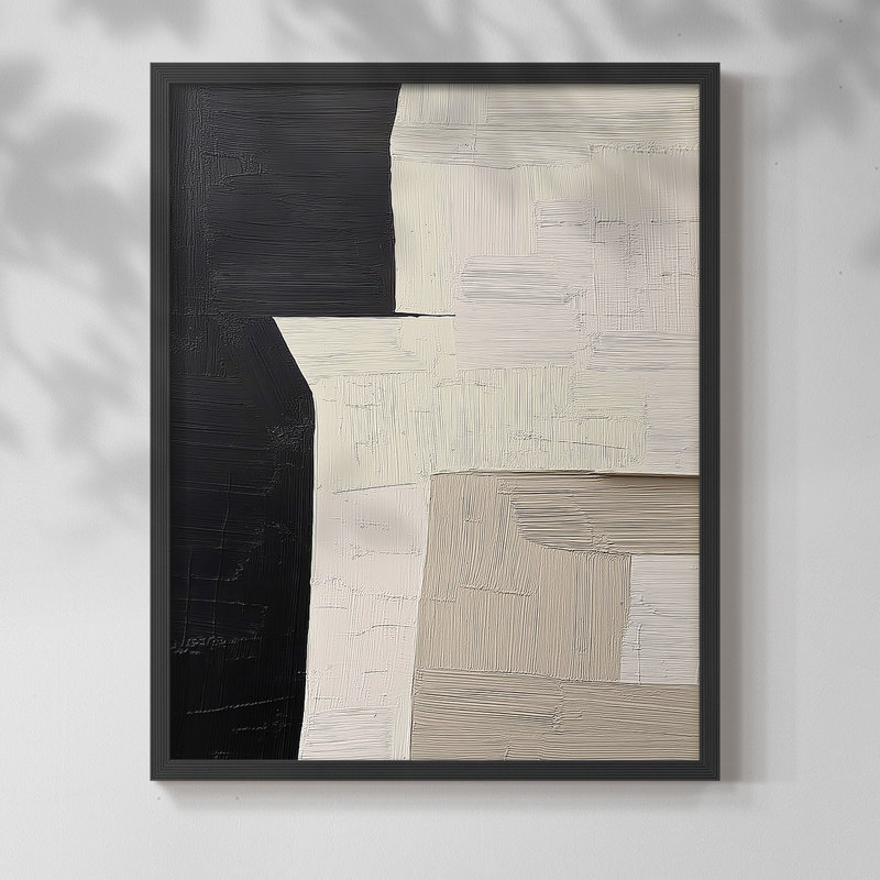 "ABSTRACT Series DCLV" par J Paul, Noir, noir, noir, noir, H 21 po x l 17 po