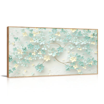 Ensemble de 1 tableau sur toile à motif floral