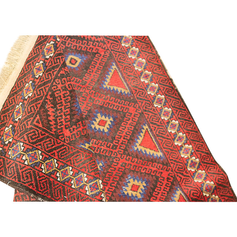 Hand Knotted Wool Area Rug in Multi