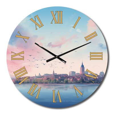 Horloge murale Boston City Skyline