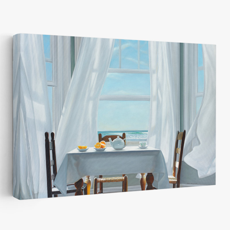 «Becoming Centered - Coastal Floral and Still Life Chairs Interiors Art», H 60 po x l 40 po