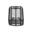  Tabourets de bar d'extérieur en osier avec dossier haut, conception moderne en rotin, finition résistante aux intempéries, structure en métal durable pour patio ou jardin, gris, ensemble de 2