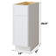 Armoire de salle de bain autoportante 12 po avec 1 porte et 1 tiroir Colton, sans comptoir, prête à assembler Colton-95216769