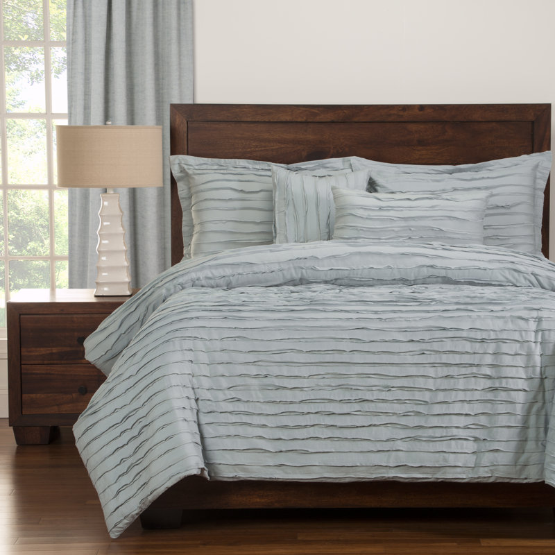 Tattered Cotton Duvet Cover & Insert, Queen Duvet Cover & Insert + 5 Additional Pieces, Blue