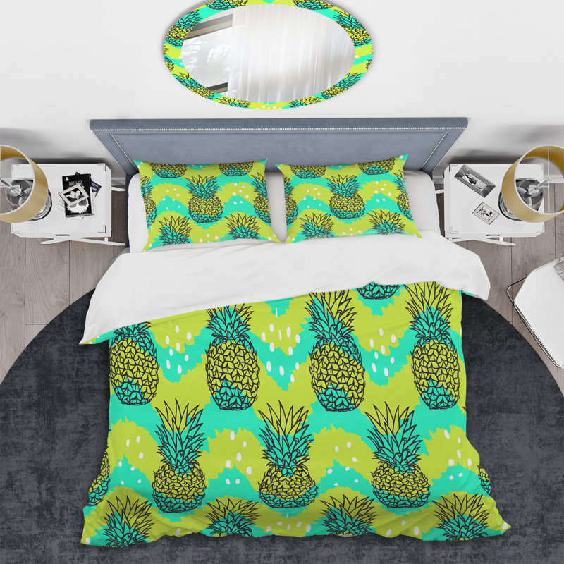 Chevron noir - ensemble de housse de couette abstrait - microfibre de polyester