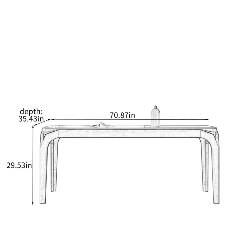Kempf, H 29,53 po x L 70,87 po x l 35,43 po