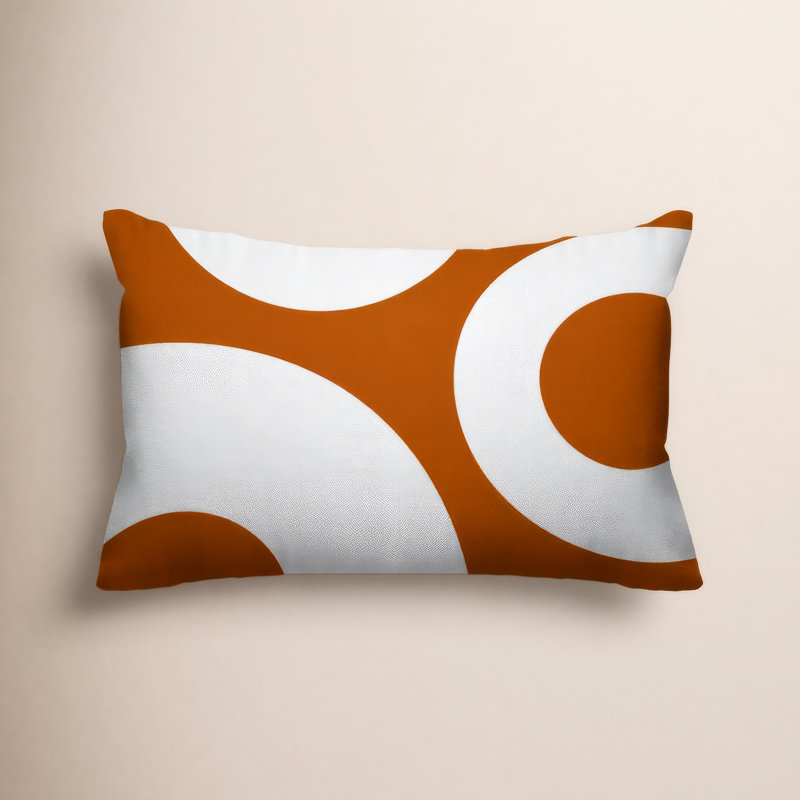 Coussin lombaire intérieur / extérieur Luella, Orange brûlé