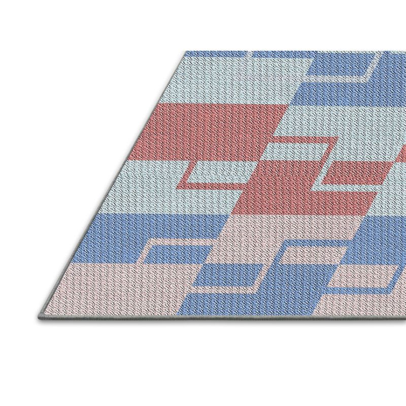 Geometric Indoor Rug, Rectangle 5' x 7'