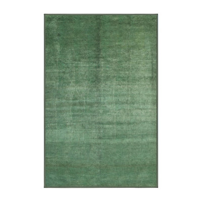 Tapis gris/vert contemporain