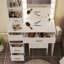 Coiffeuse 35 "avec miroir DEL et 5 tiroirs-971063121