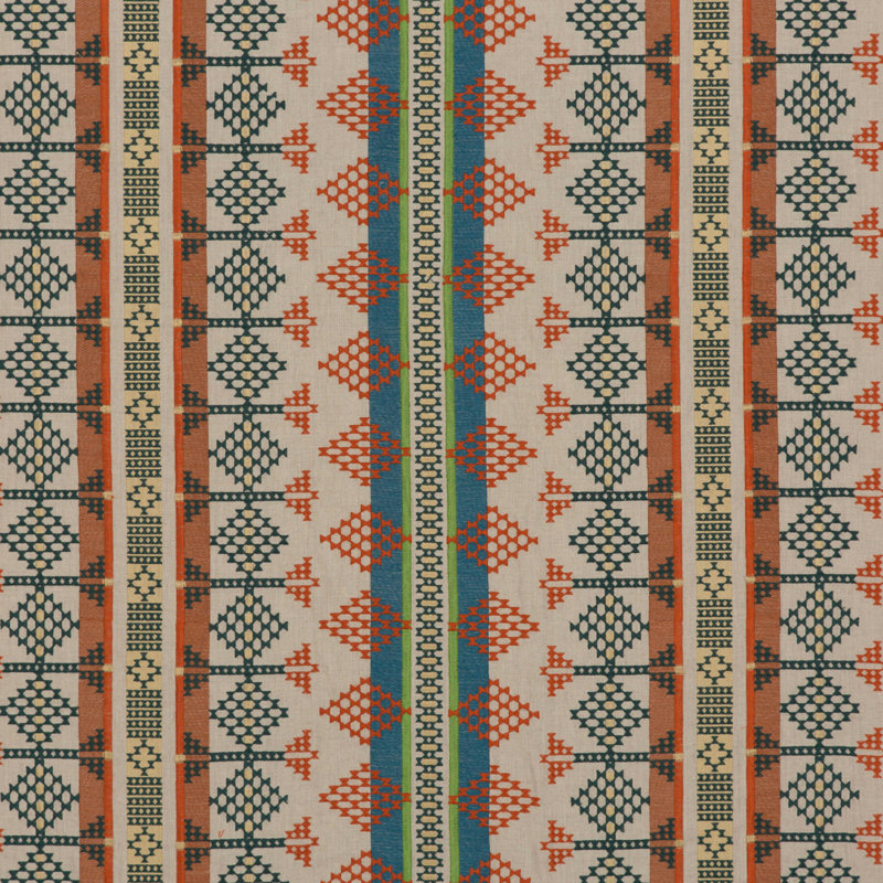 Bohemian Travels Saddle Blanket Performance Fabric, Teal