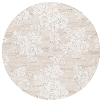 Hand Tufted Wool, Viscose Floral Rug