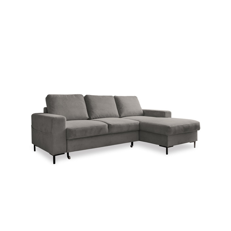Lofty Lilly 4 seater Corner Sofa Bed, Light Grey, Right Hand Facing