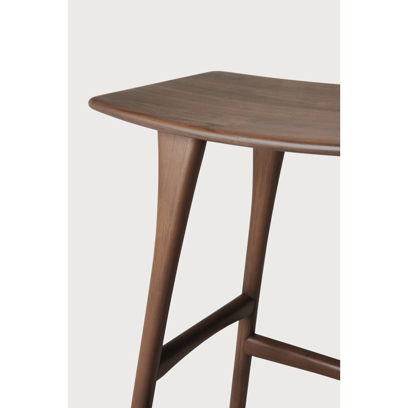 Osso Solid Wood Stool, Teak, Counter Stool (26.5" Seat Height)