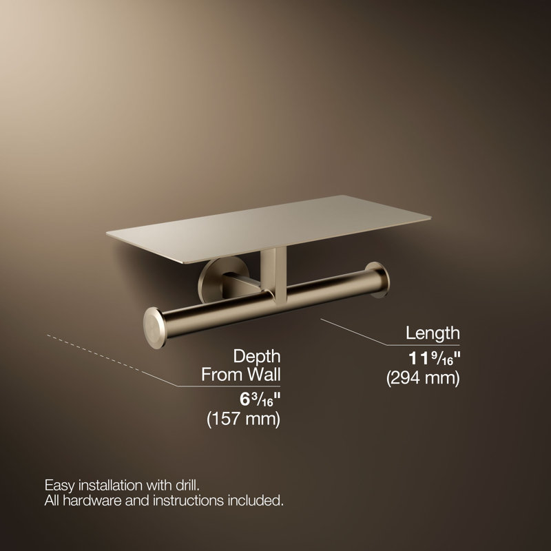 Components™ Covered Double Toilet Tissue Holder, Bronze