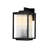 2 - Light Dusk To Dawn Ribbed Glass Shade Outdoor Lantern Wall Sconce