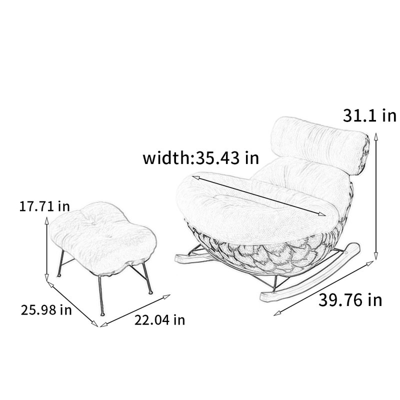 Chaise berçante solide et confortable