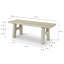Miryam Solid Wood Dining Bench