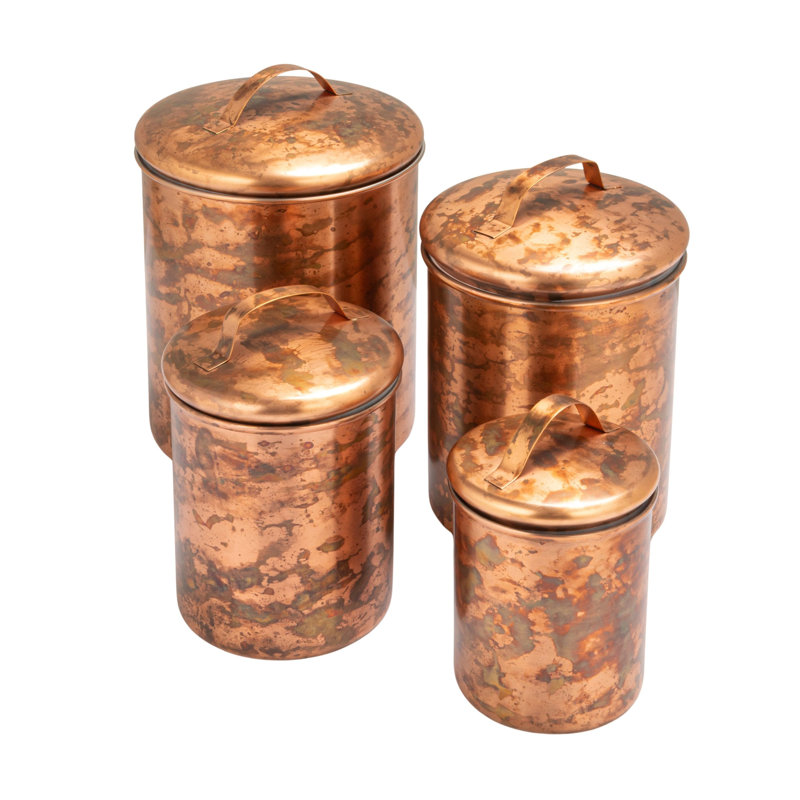 Oxidized Stainless Steel Canister Set