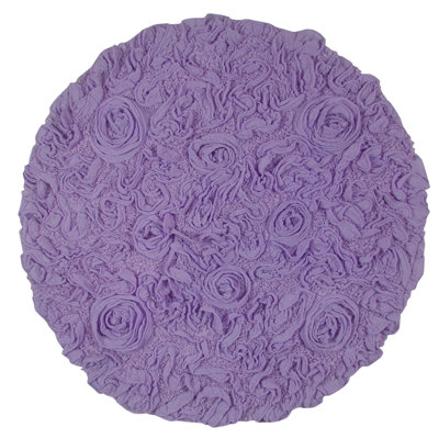 Franciska 100% Cotton Machine Washable Round Bath Rugs