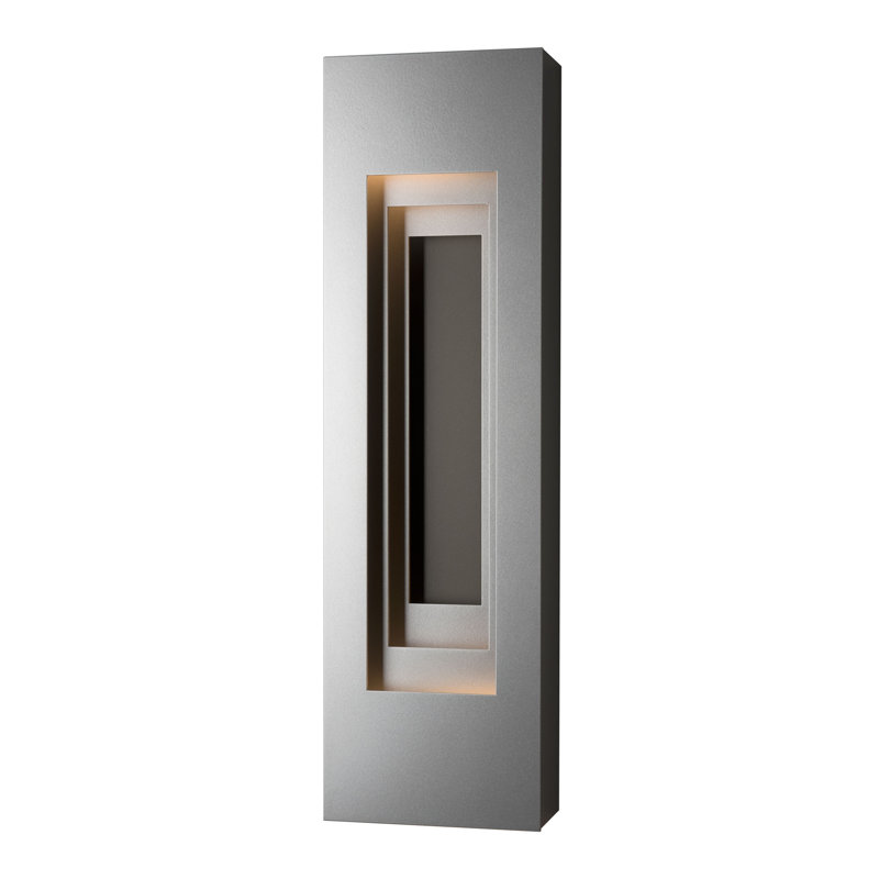 Procession Aluminum Outdoor Flush Mount, 27.5" H x 8" W x 3.9" D, Coastal Burnished Steel, Coastal Black