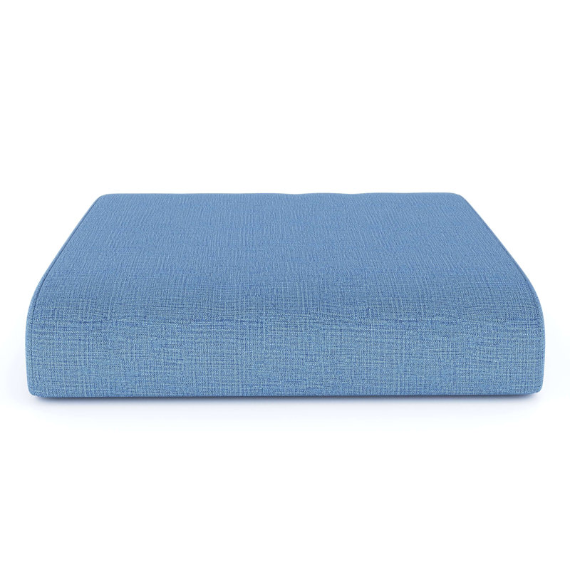 Lotta Lotta Sunbrella® Outdoor Ottoman Cushion, Sunbrella® Cast Ocean, 22" W x 20" D