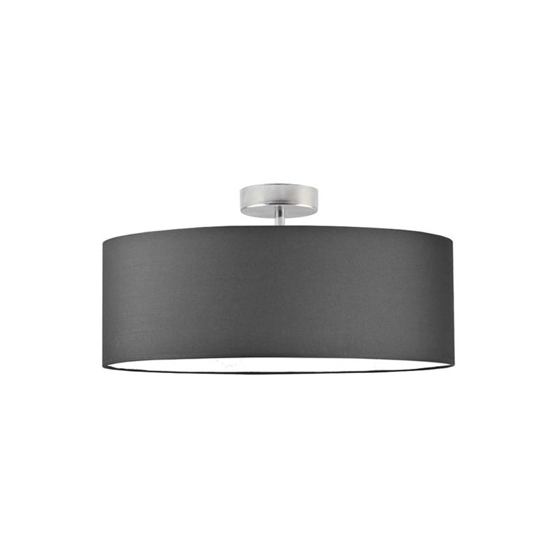Audriona Semi Flush Mount, Brushed Steel, 30cm H x 50cm W x 50cm D, Black