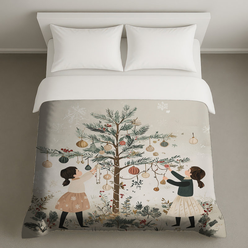 Housse de couette Christmas Bedding Holiday, Lit simple